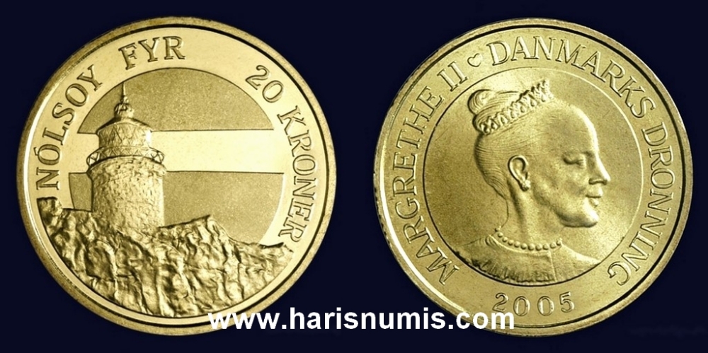 Picture of DENMARK 20 Kroner 2005 Nolsoy KM 901 UNC