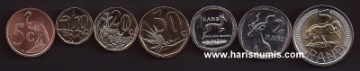 Picture of SOUTH AFRICA 5 Cents-5 Rand 2005-09 KM291-470 UNC