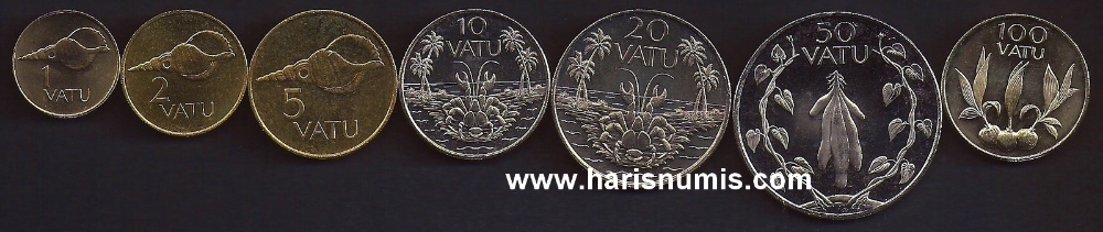 Picture of VANUATU 1-100 Vatu 1999-09 KM3-9 UNC