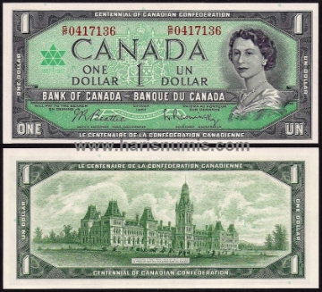 Picture of CANADA 1 Dollar 1967 Comm. P 84b UNC