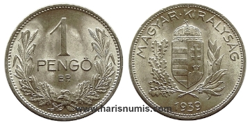 Picture of HUNGARY 1 Pengö 1939 KM510 UNC