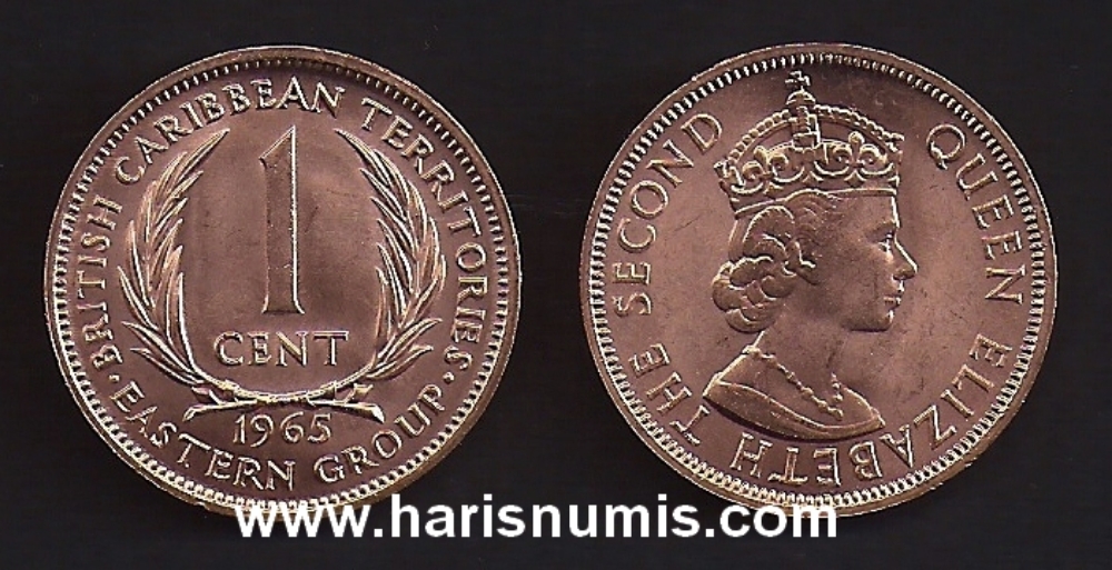 Picture of EAST CARIBBEAN STATES 1 Cent 1965 KM2 UNC