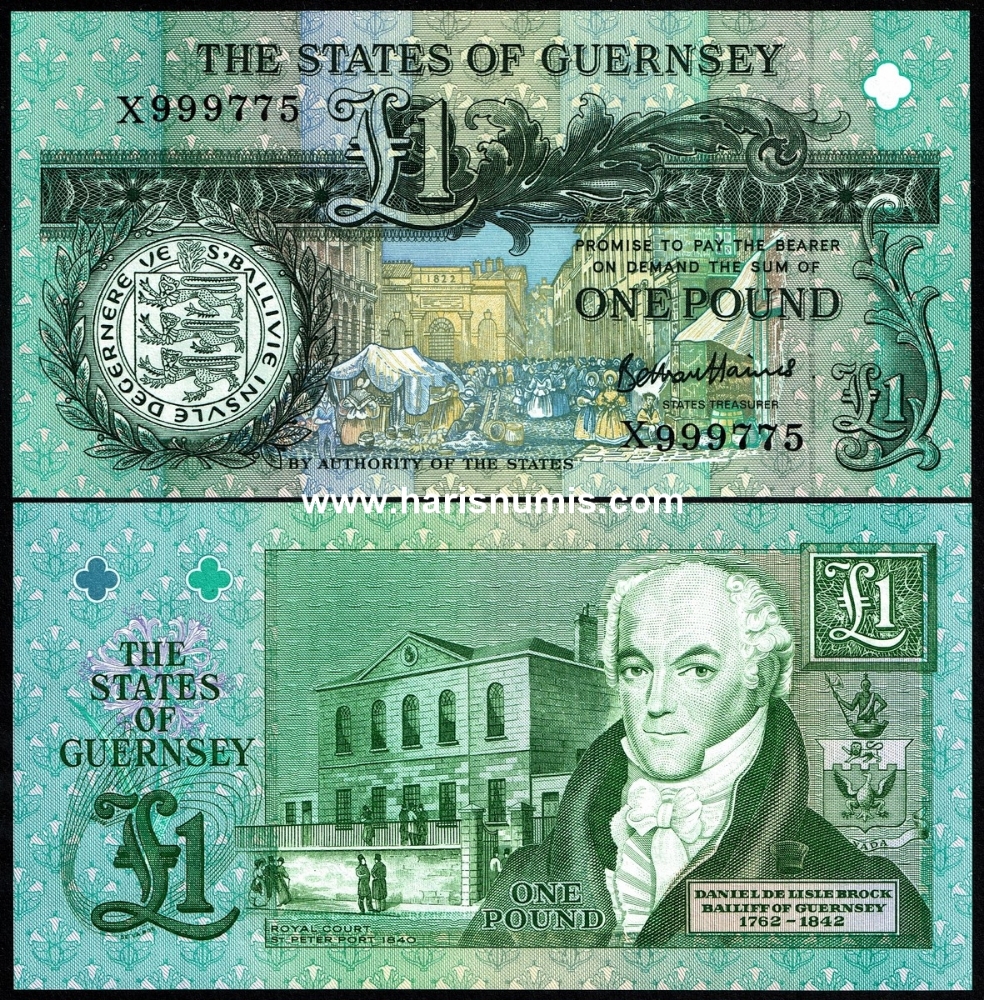 Picture of GUERNSEY 1 Pound ND(2016) P 52d.1 UNC