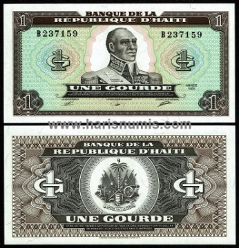 Picture of HAITI 1 Gourde 1989 P253a UNC