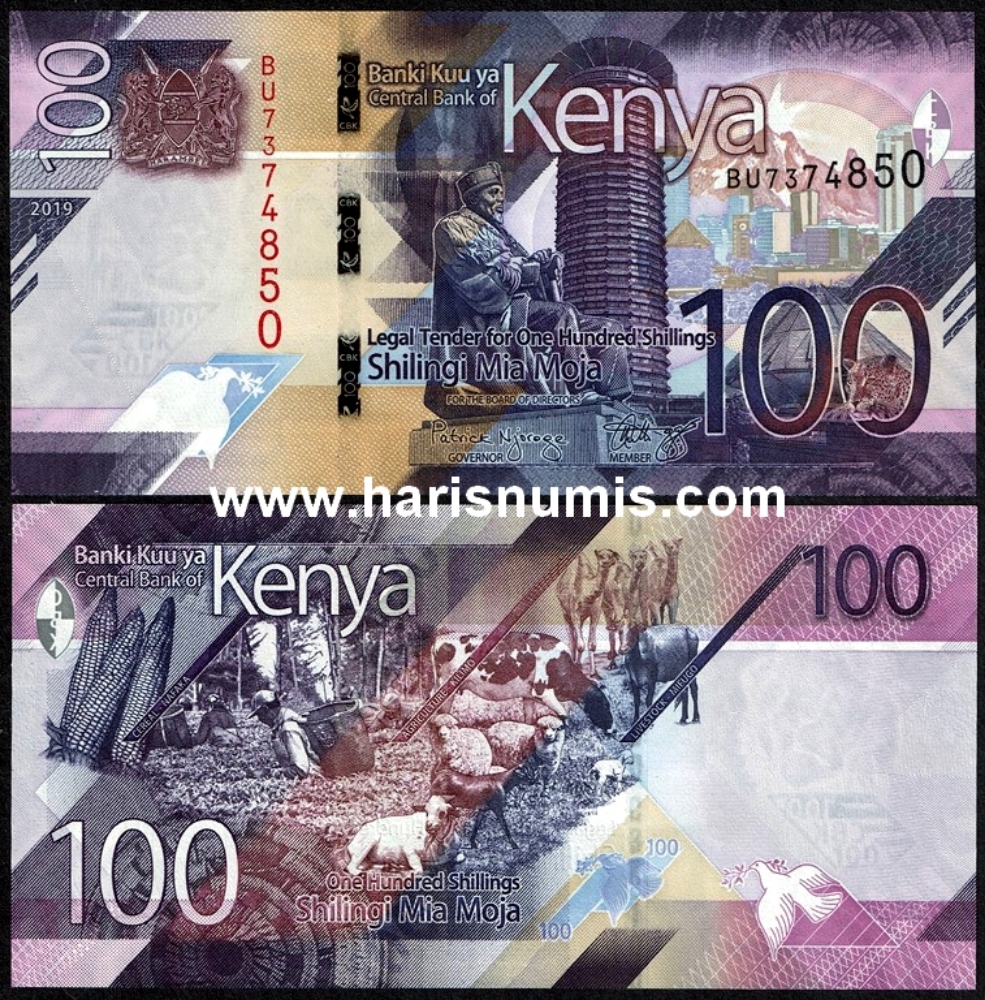 Picture of KENYA 100 Shillings 2019 P53a UNC