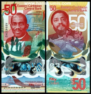 Picture of EAST CARIBBEAN STATES 50 Dollars ND(2024) Comm. P62a UNC