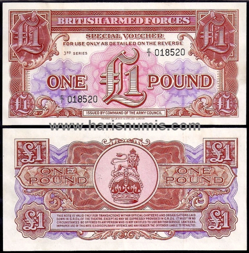 Picture of GREAT BRITAIN 1 Pound ND(1956) BAF P M29 UNC