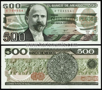 Picture of MEXICO 500 Pesos 1984 P79b UNC