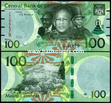 Picture of LESOTHO 100 Maloti 2021 P29 UNC