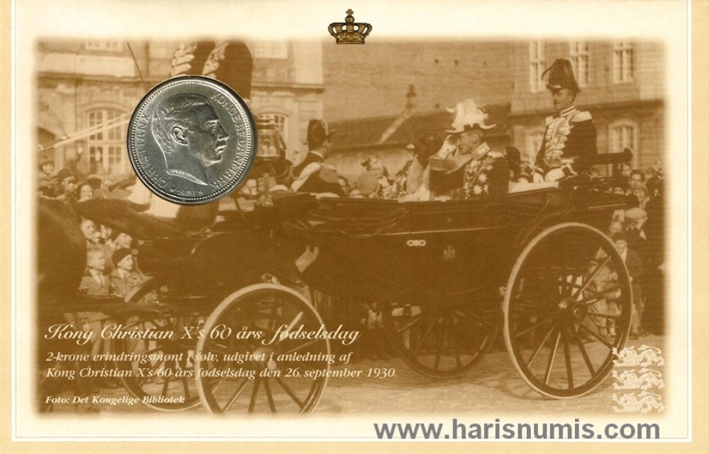 Picture of DENMARK 2 Kroner 1930 Comm. Silver KM829 UNC Blister