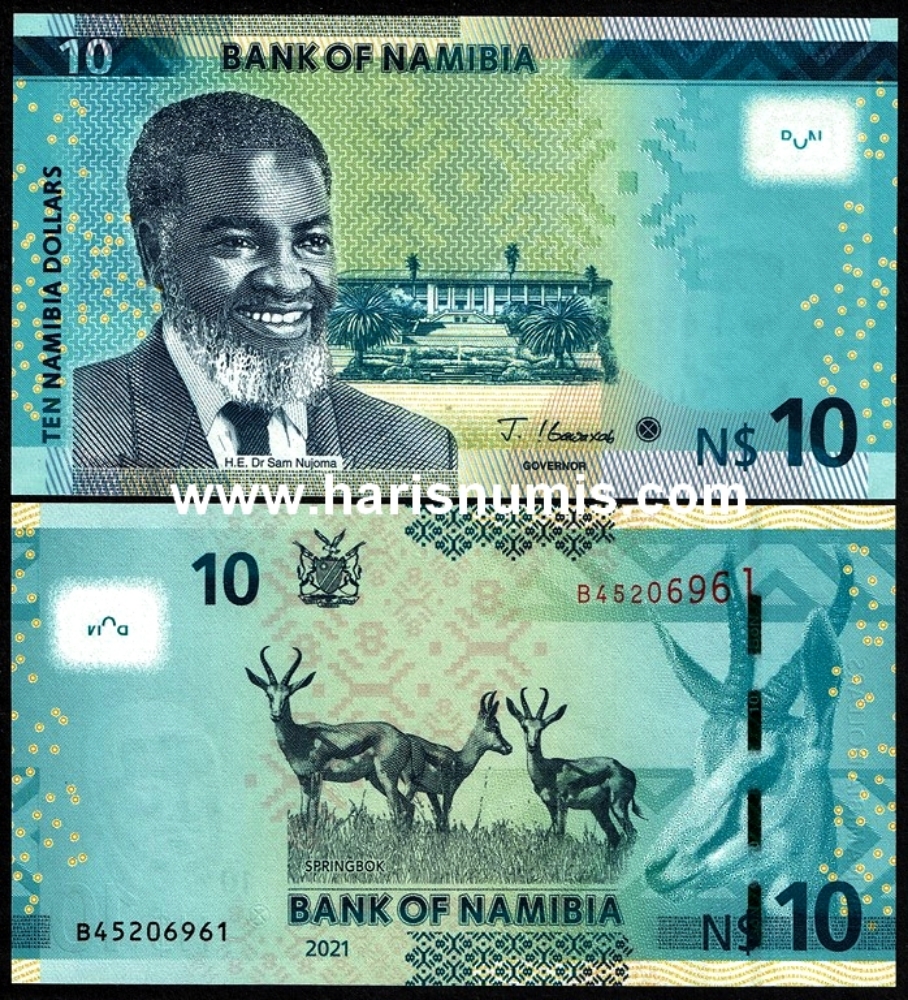 Picture of NAMIBIA 10 Dollars 2021 P16b UNC