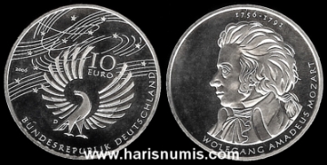 Picture of GERMANY 10 Euro 2006 D Comm. Silver KM248 UNC