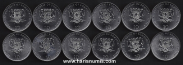 Picture of SOMALIA 12 pc. 10 Shillings 2000 Asian Astrology set KM90-101 UNC